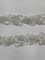 1 Yard Beaded Corded Embroidered Lace Trim 2" Wide 100% Polyester Net Mesh for Bridal & Evening Wear